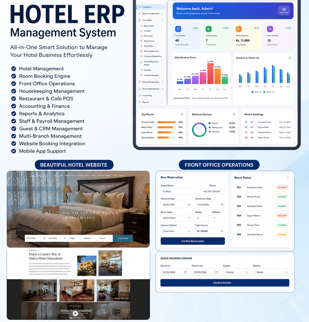 Hotel ERP Booking & Management System